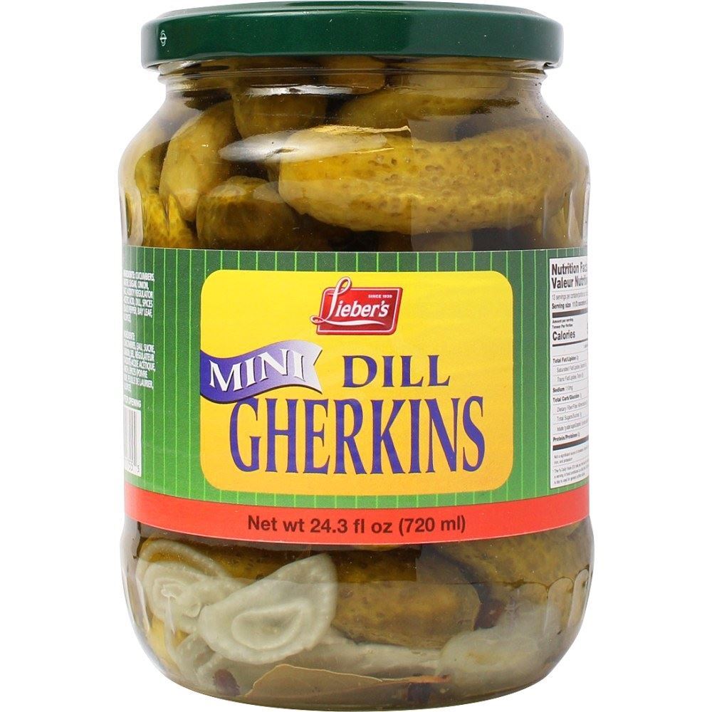Lieber's Mini Gherkins, 24 Oz