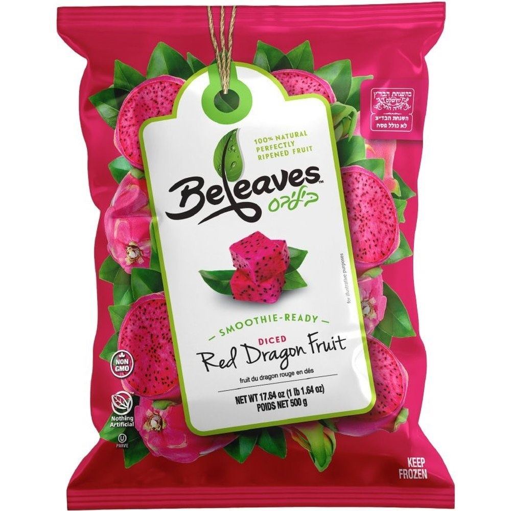 Beleaves Red Dragon Fruit Cubes, 17.64 Oz