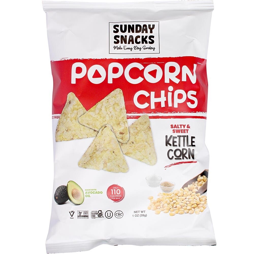 Sunday Snacks Popcorn Chips Salty Sweet Kettle Corn, 1 Oz