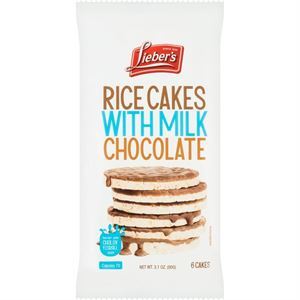 Lieber's Rice Cakes With Milk Chocolate, 3.1 Oz