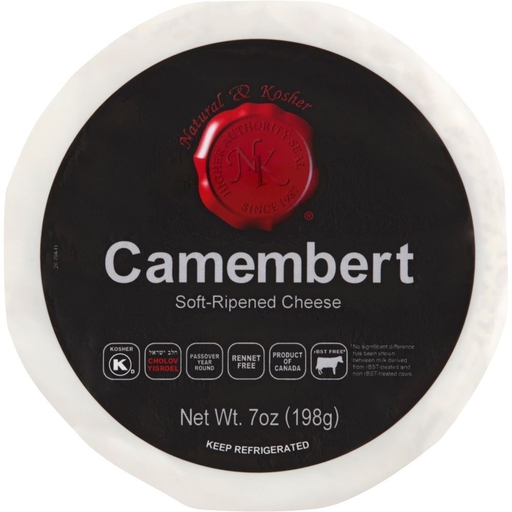 Natural & Kosher Camembert/Brie Cheese, 7 Oz