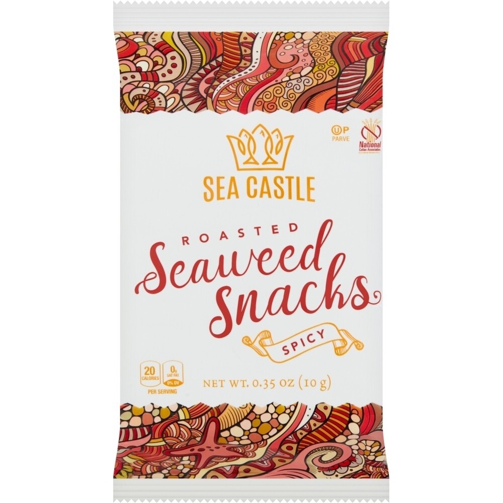 Sea Castle Roasted Seaweed Snacks Spicy, .35 Oz
