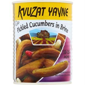 Kvuzat Yavne Cucumbers In Brine 18-25 Mini, 19 Oz
