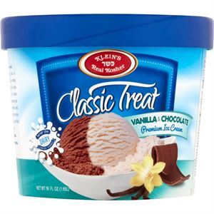 Klein's Classic Treat Ice Cream Vanilla & Chocolate, 56 Oz
