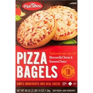 Macabee 18 Pizza Bagel With Mozzarella, 46 Oz