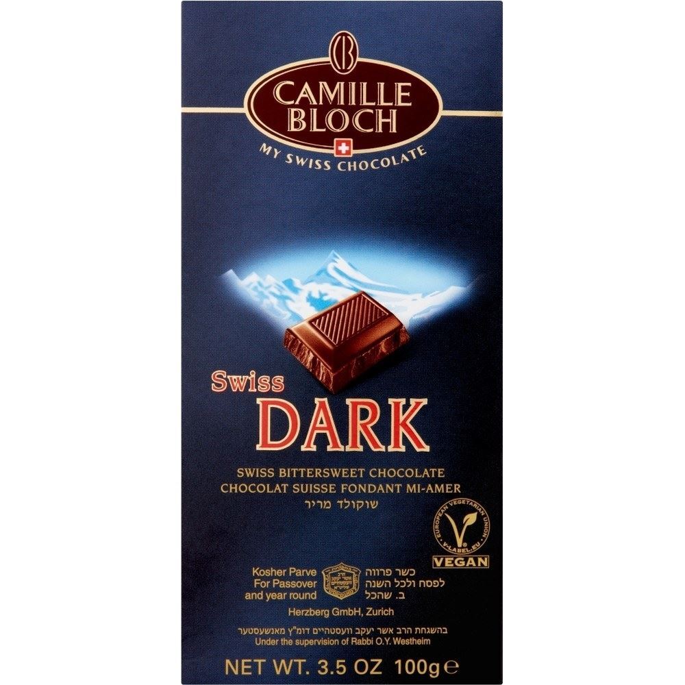 Camille Bloch Swiss Dark Chocolate Parve, 3.5 Oz