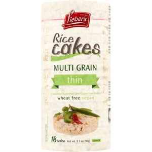 Lieber's Thin Rice Cakes Multi Grain, 3.1 Oz