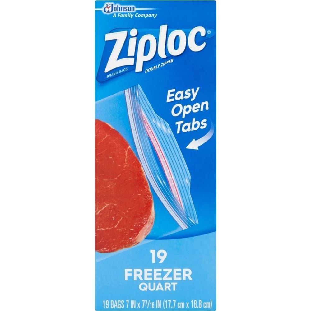 Johnson Ziploc Freezer Bags Quart Size, 20 Cnt
