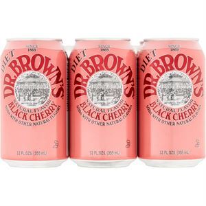 Canada Dry Dr Brown Cans Diet Cherry 6 Pk, 12 Oz