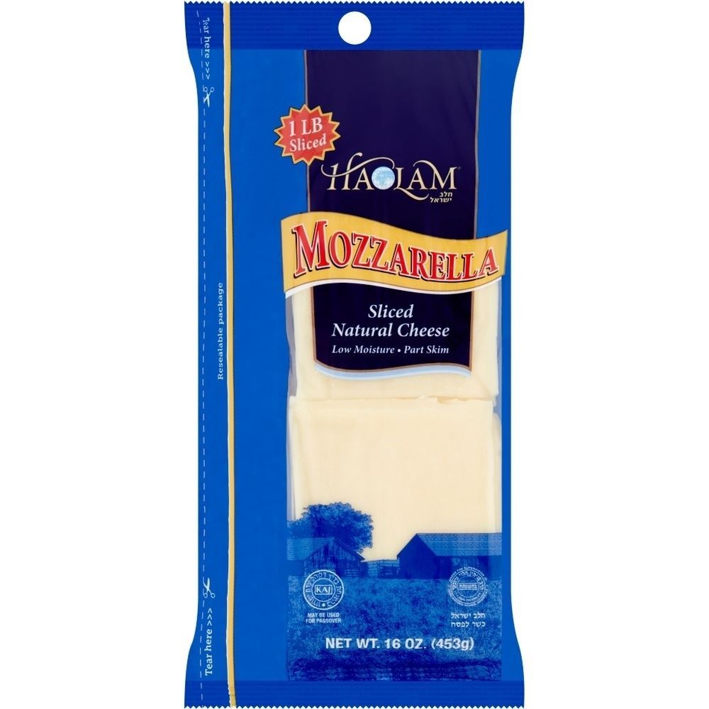 Haolam Mozzarella Cheese Sliced, 16 Oz