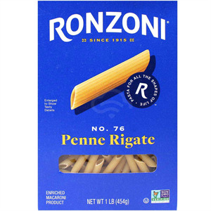Ronzoni Penne Rigate Pasta, 16 Oz