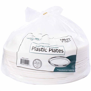 Dinner Plates Plastic Plates 9"", 100 Cnt