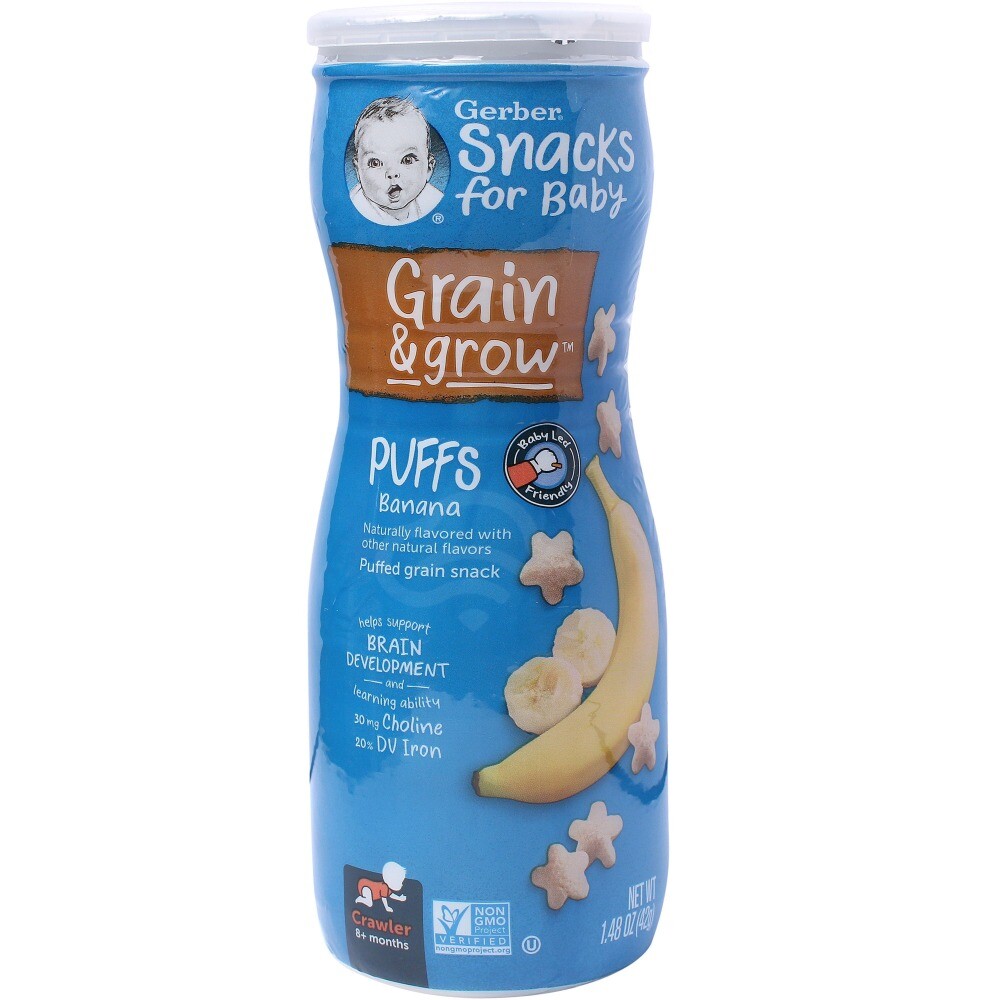 Gerber Finger Food Fruit Puffs Banana, 1.48 Oz