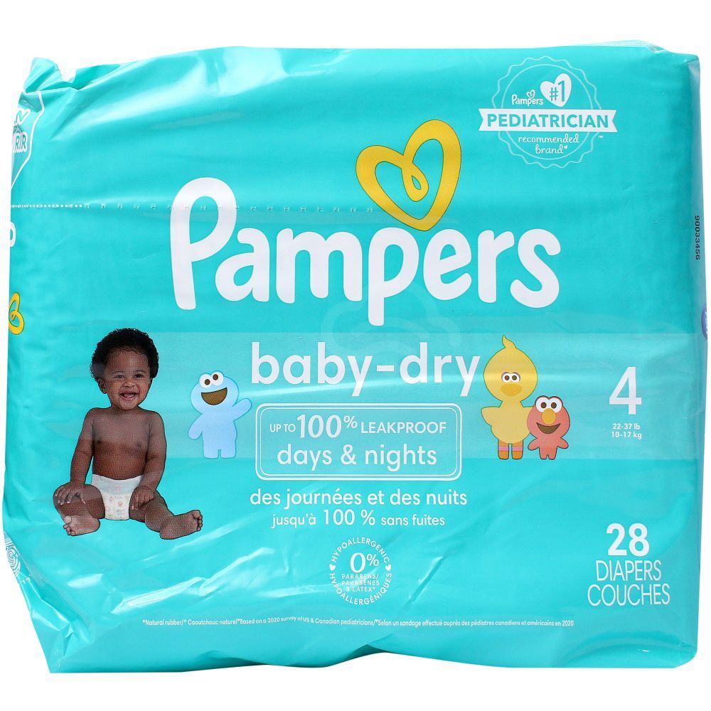 Pampers Baby Dry #4, 28 Pc Online Kosher