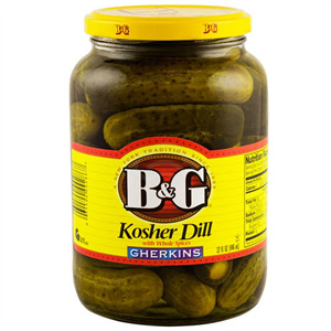 B&G Kosher Dill Gherkins, 32 Oz