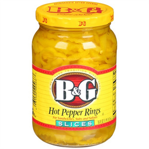 B&G Hot Pepper Rings, 16 Oz