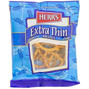 Herrs Extra Thin Pretzels, 1.5 Oz