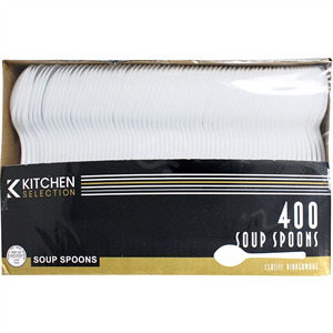 Kitchen Collection Plastic Soup Spoons, 400 Cnt