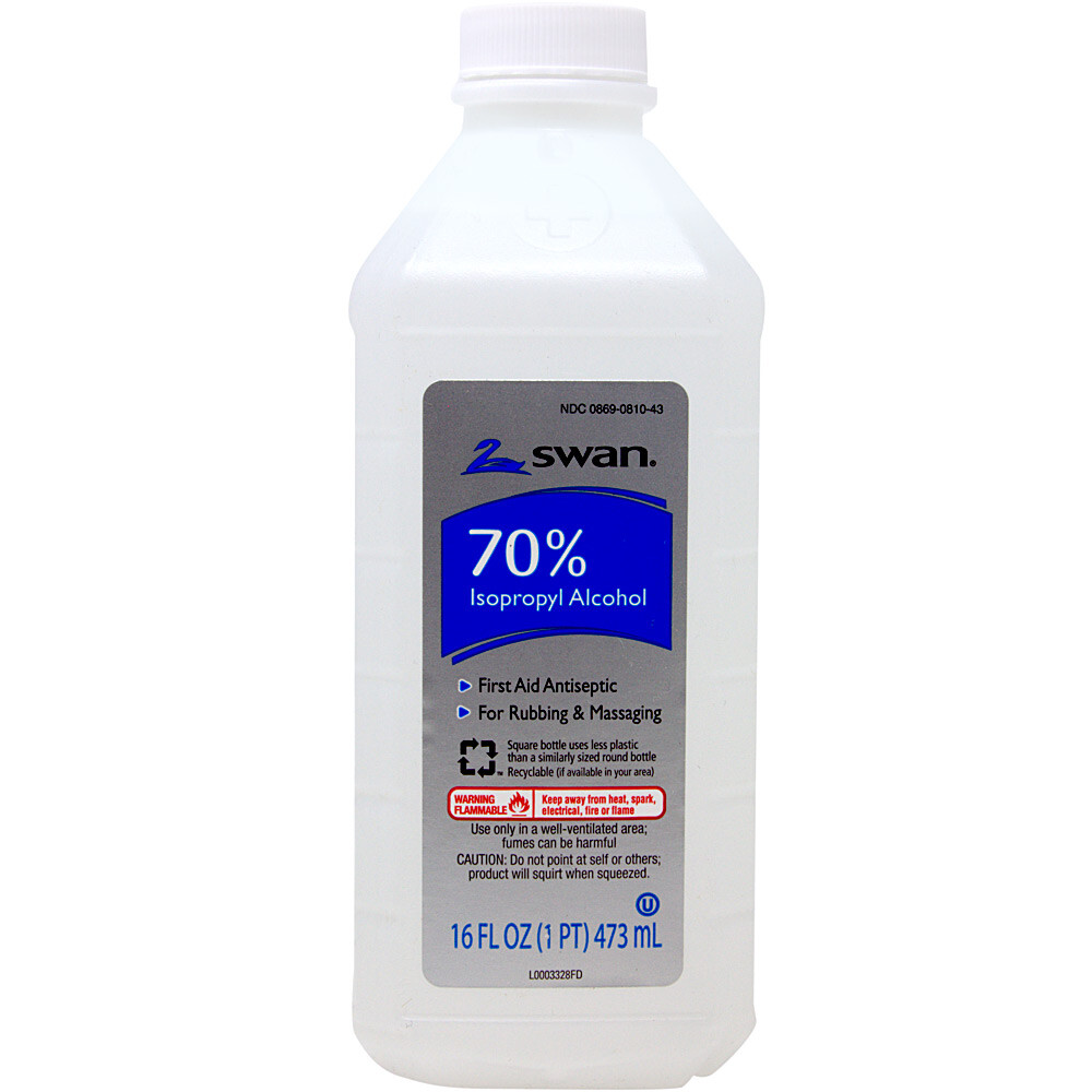 Swan 70% Isopropyl Alcohol, 16 Oz