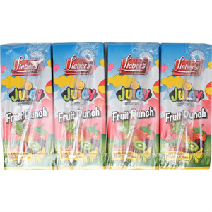 Lieber's Fruit Punch Drink 4 Pk, 6.76 Oz