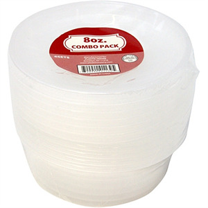 Plastic House Containers Combo Pk 8 Oz 6 Pk