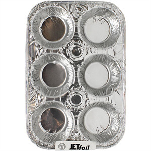 Jet Foil Muffin aluminum Pans 6 Cavity, 4 Pk