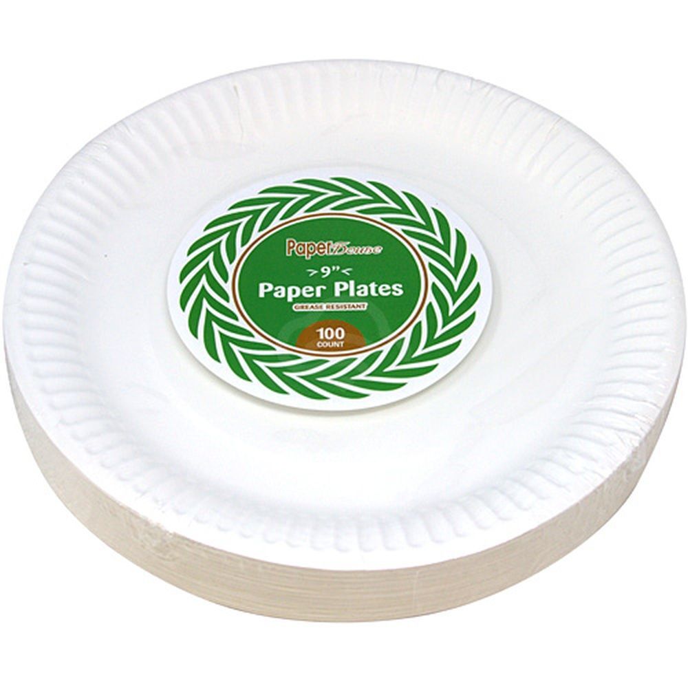 Paper House Paper Plates 9"", 100 Cnt
