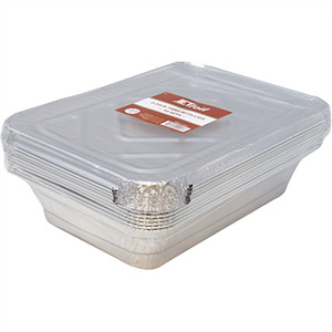 Jet Foil 2.25Lbs aluminum Pans With Lids 10 Ct