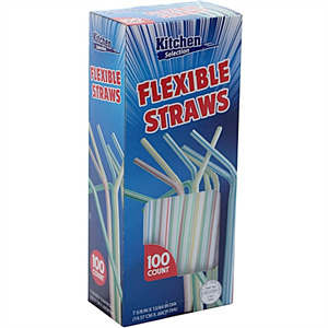 Blue Sky Flexible Straws, 100 Cnt