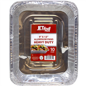 Jet Foil 9" x 13" aluminum Pans Heavy Duty, 10 Ct