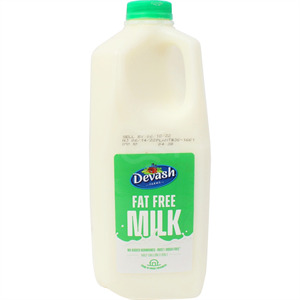 Devash Milk Nonfat 1/2 Gal, 64 Oz