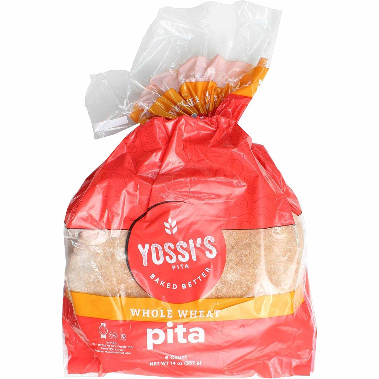 Yossi's Pita Pita Bread Whole Wheat, 14 Oz