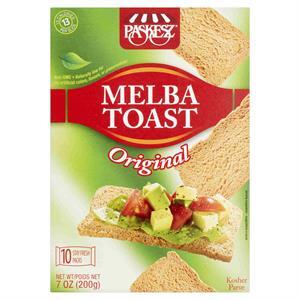 Paskesz Melba Toast Original Whole Wheat, 7 Oz