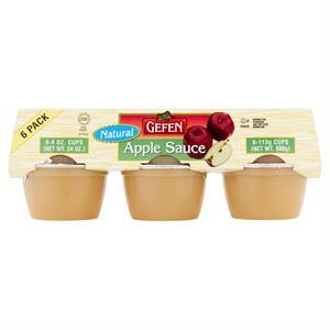 Gefen Apple Sauce Natural 6 Pack, 24 Oz