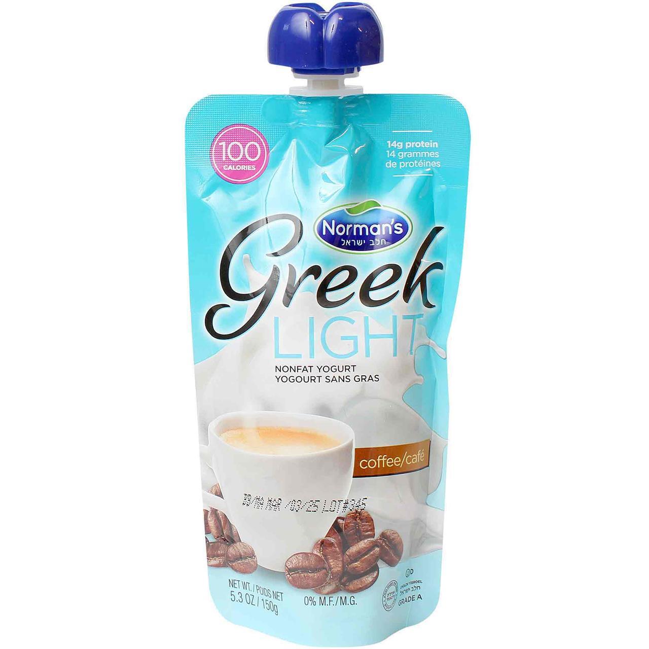 Norman's Squeeze Greek Light Yogurt Coffee 100 Ca, 5.3 Oz